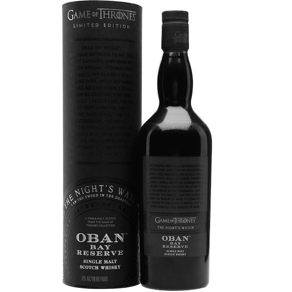 Oban Game of Thrones The Night's Watch Bay Reserve Single Malt Scotch Whisky