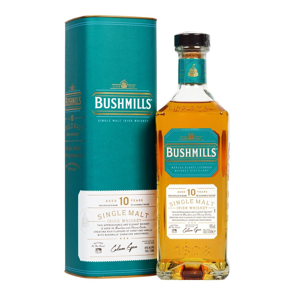 Bushmills 10 Year Old Single Malt Irish Whiskey - LiquorToU