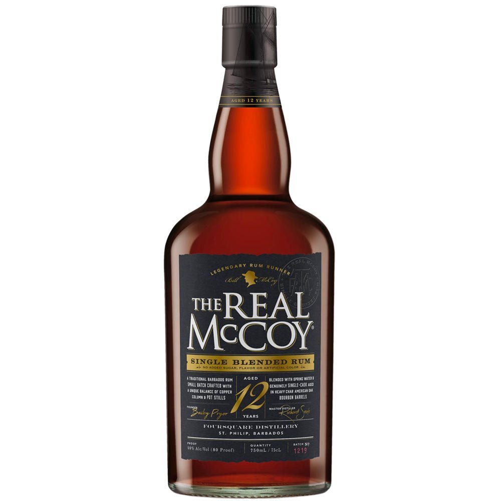 The Real McCoy Aged 12 Years Single Blended Rum - LiquorToU